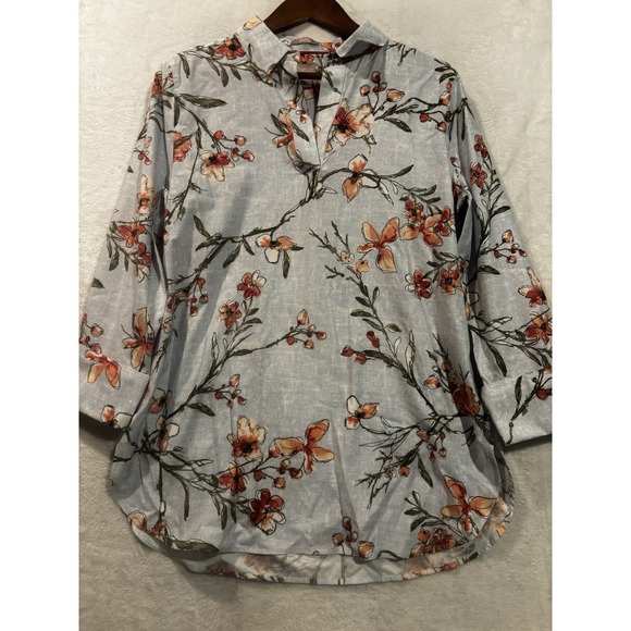 Chico's Tops - Chicos Top Women's‎ Blouse Artsy Floral M Japan Spring Tunic Shirt Resort